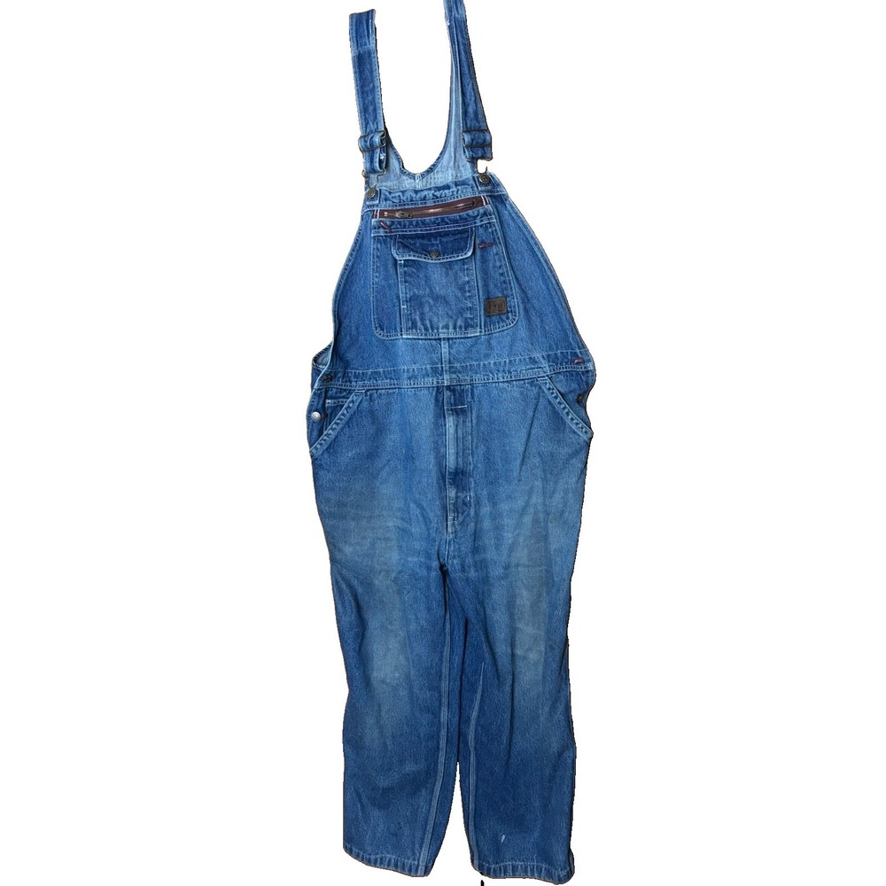 Schmidt Workwear Blue Denim Bib Overalls 40x27 Coveralls Utility Carpenter